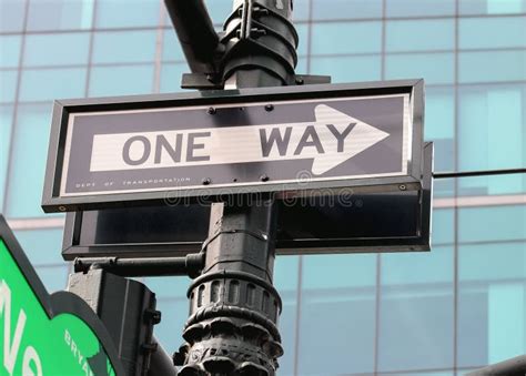 One Way Street Sign Editorial Photography Image Of America 99324562