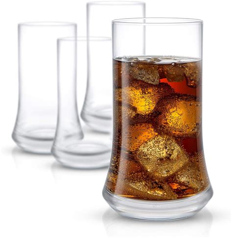 Joyjolt Cosmos Highball Glasses Pack Of 4 Tall Glass 18 5 Oz Large Drinking