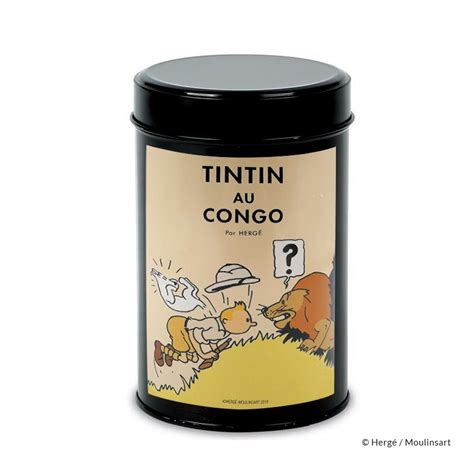 Moulinsart Tintin Boîte à Café Congo Lion