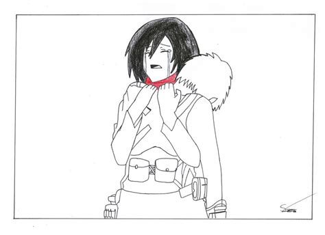 Mikasa And Eren By Stades Drawing On Deviantart