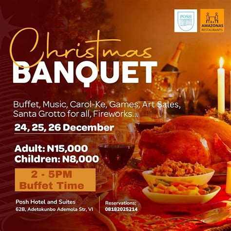 Christmas Banquet Victoria Island Posh Hotels And Suites 62b