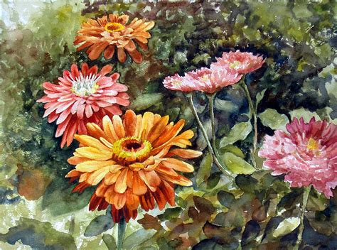 Gerber Daisies Painting By Sharen Ak Harris Fine Art America