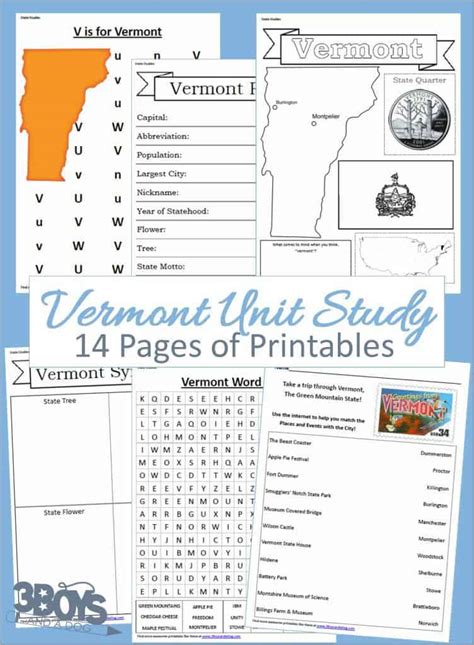 There are tons of unique and interesting printable coloring. Vermont State Fact File Worksheets - 3 Boys and a Dog