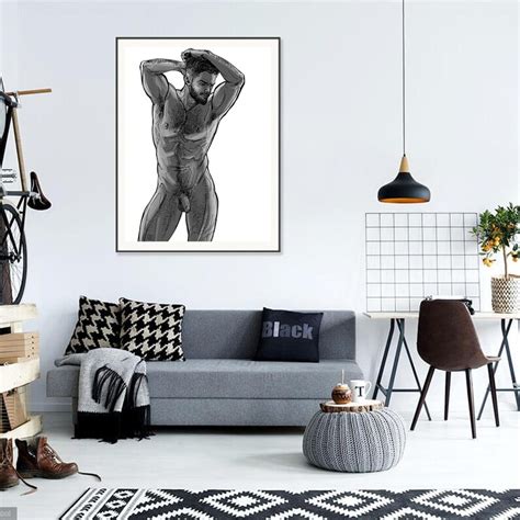 Erotic Art Nude Man Gay Art Wall Poster Male Nude Etsy Singapore