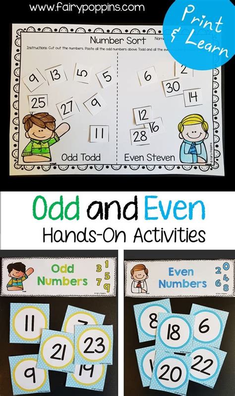 Odd And Even Numbers Kindergarten Math Activities Math Activities