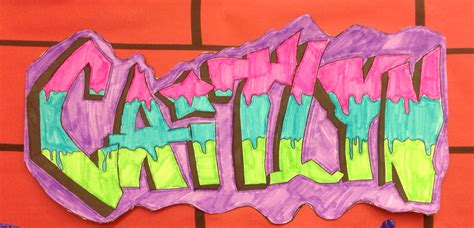 Middle School Art Project Graffiti Name Tag From Mrs Mclains Art