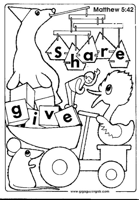 Sharing Is Caring Coloring Page Coloring Pages