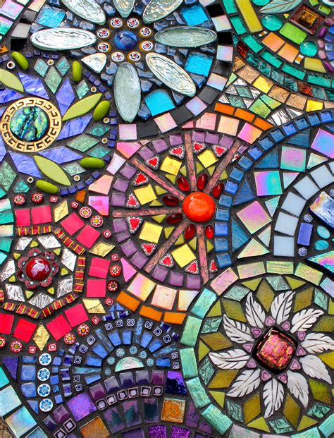 Circles Mosaic Art Glass Art Projects Plum Art