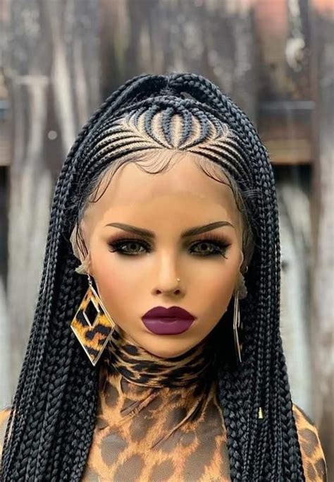 Braided Wig Full Lace Wig Braided Lace Front Wig Cornrow Wig Braided Wigs For Black Women