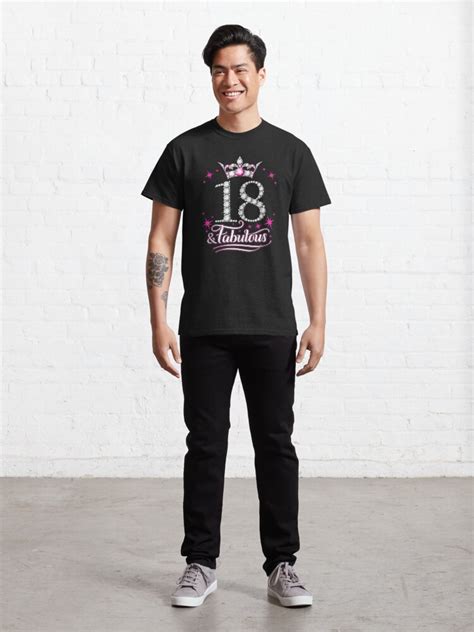 18th Birthday T Shirt Eighteen And Fabulous Design For Girls T Shirt