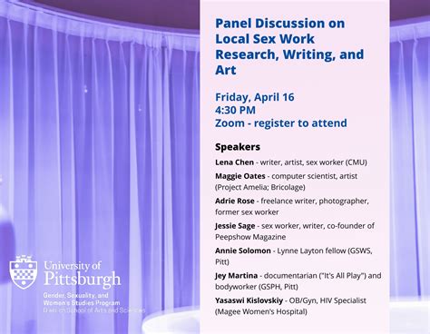 Pennsylvasia Panel Discussion On Local Sex Work Research Writing And Art April 16 At Pitt