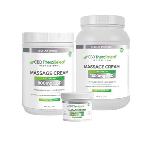 Cbd Therareleaf™ Professional Massage Cream Regular Strength