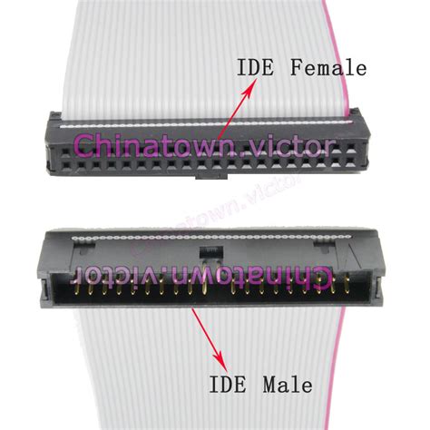 Ide 40 Pin Male To Female Pata Hard Drive Hdd Extension Flat Ribbon