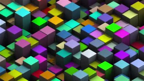 Colorful Moving 3d Cubes Loop — Stock Video © 226455924