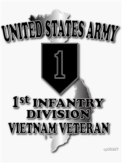 1st Infantry Division Vietnam Veteran Sticker For Sale By Cp06327