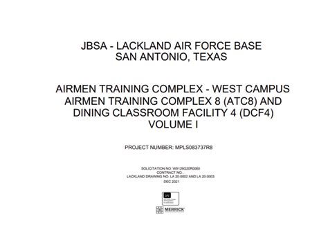 New Construction Of Airmen Training Complex And Dining Facility JBSA Lackland Virtual