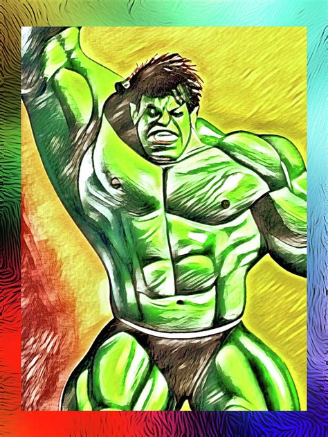Hulk Fan Art Digital Art By Aj Davis Fine Art America