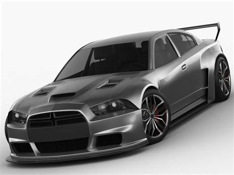 Dodge Charger 2012 3d Model Free Vr Ar Low Poly 3d Model Rigged