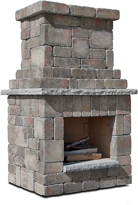 Necessories Colonial Outdoor Fireplace In Desert Brick