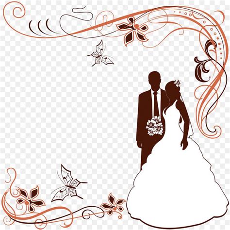 Download Best HD Kiss Wedding Invitation Clip Art Border Vector ...