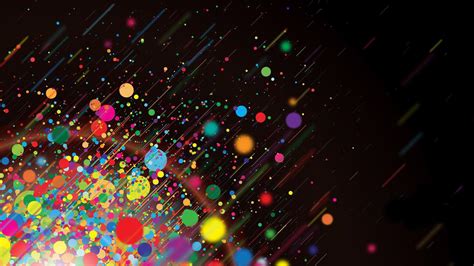 Colorful Paint Bubbles Black Background Abstract Hd Desktop Wallpaper