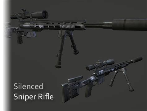 Silenced Sniper Rifle 3d 枪支 Unity Asset Store