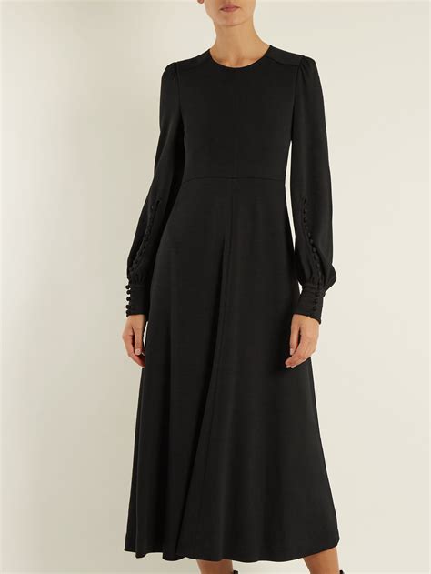 Long Sleeved Wool Jersey Midi Dress Chloé Matchesfashioncom