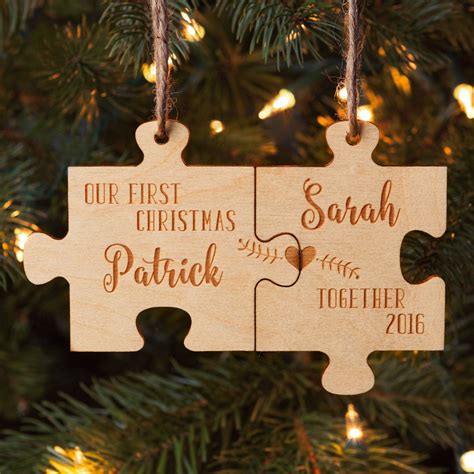 Our First Christmas Together Personalized Wood Ornament Set Walmart