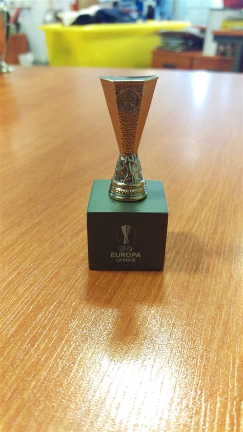 Uefa champions league trophy 3d replica 80 mm official licensed product. UEFA Europa League Mini Replica Trophy