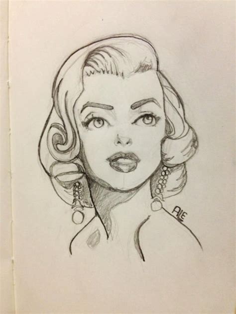 Marilyn Monroe Sketch Simple