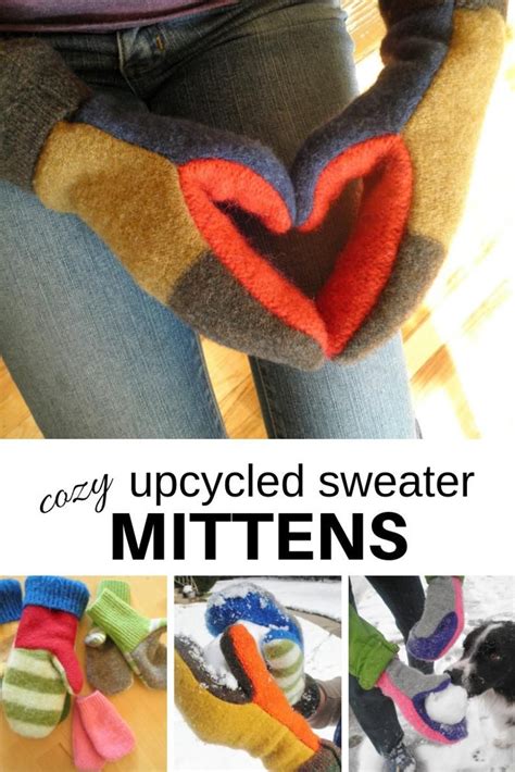 Upcycled Wool Sweater Mitten Pdf Pattern Instant Download Etsy Diy