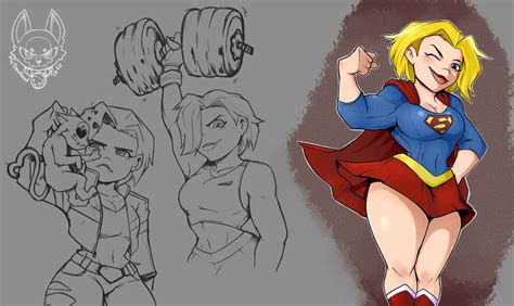 Rule 34 Big Breasts Cleavage Dc Dc Comics Dc Super Hero Girls Flexing Kara Danvers Kara Zor El