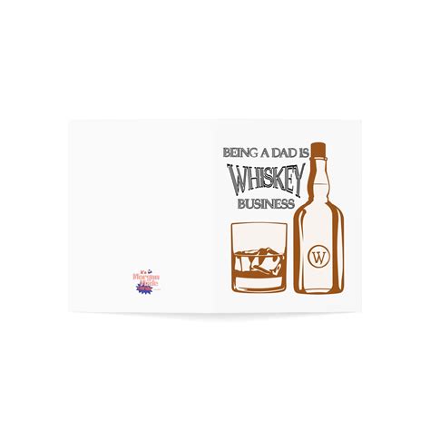 Father's Day Card being a Dad is Whiskey Business Punny Dad's Day Card