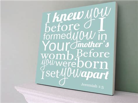 Wall Hanging Bible Verse I Knew You Before I Formed You In Your