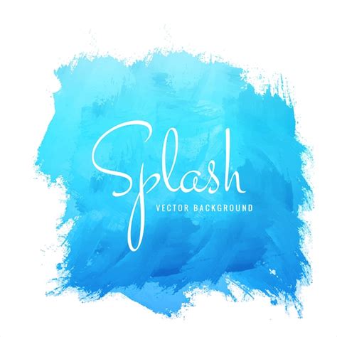 Free Vector Watercolor Blue Splash Design Vector