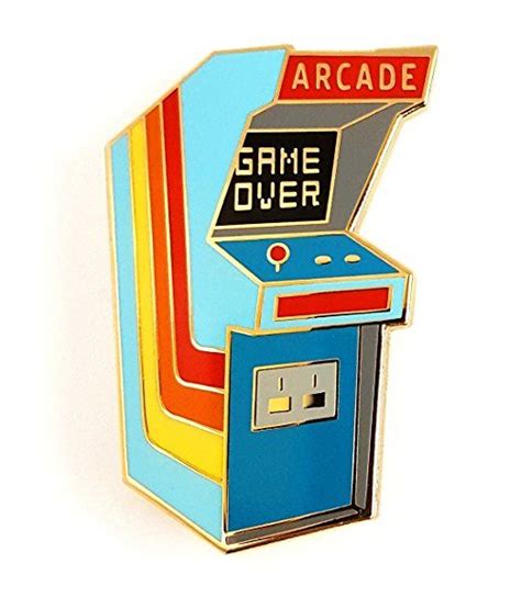 An Arcade Game Over Pin Sitting On Top Of A White Surface