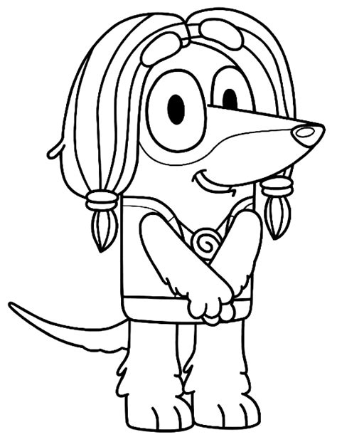 Bluey And Bingo Coloring Page