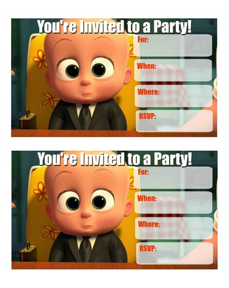 Musings Of An Average Mom Boss Baby Invitations