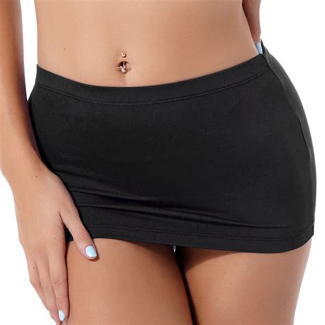 Sexy Womens See Through Mini Skirt Micro Hip Mini Skirts Ultrashort