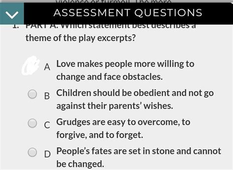 Which statement best describes a theme of the play excerpts? (Romeo