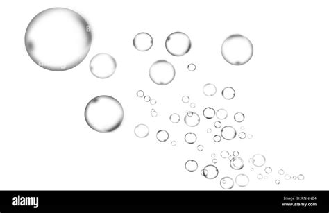 Clean Oxygen Bubbles On Isolated White Background Texture Overlays
