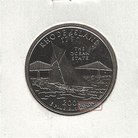 2001 S 25c Rhode Island 50 States Quarter