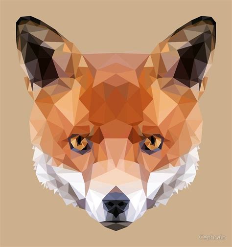 Geometric Fox Design Art Print By Cephrain Geometric Fox Geometric