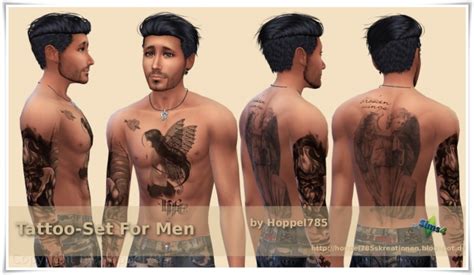 Tattoo Set For Males At Hoppel785 Sims 4 Updates
