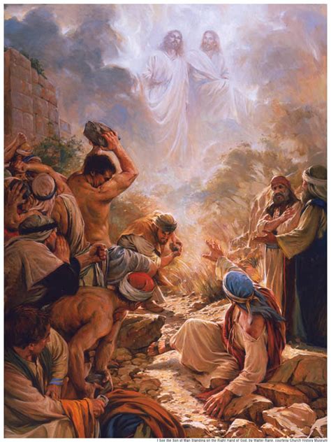 Stephen Sees Jesus Standing On The Right Hand Of God イエス・キリスト