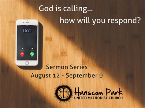 Sermon Series August 12 September 9 God Is Calling