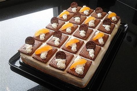 Diesen köstlichen butterkekskuchen kannst du leicht in stücke schneiden und im büro oder in der schule verteilen. Butterkeks - Mandarinen - Kuchen von reise-tiger | Chefkoch