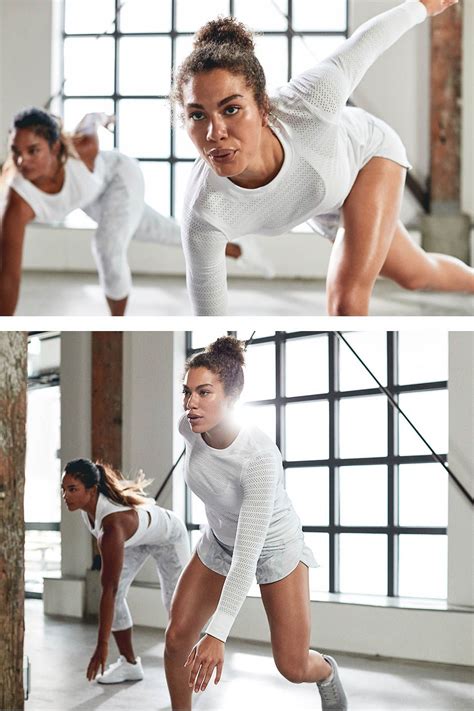 White Workout Outfit Training And Fitness Photo Shoot For Lululemon