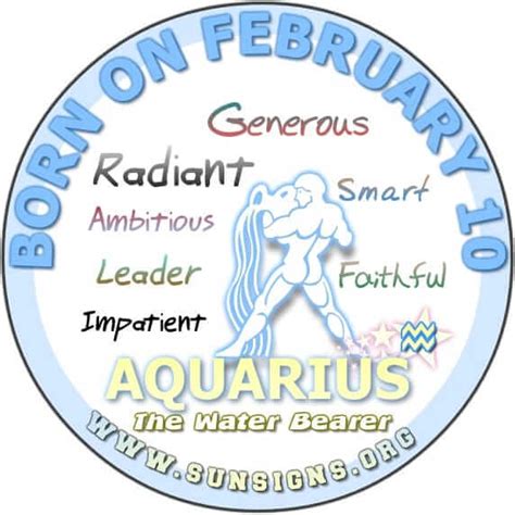 February 10 Aquarius Birthday Horoscope Meanings And Personality