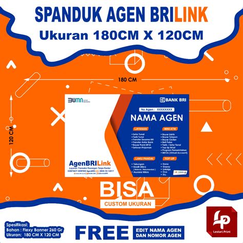 Jual SPANDUK BRILINK 180CM X 120CM SPANDUK AGEN BRILINK BANNER AGEN